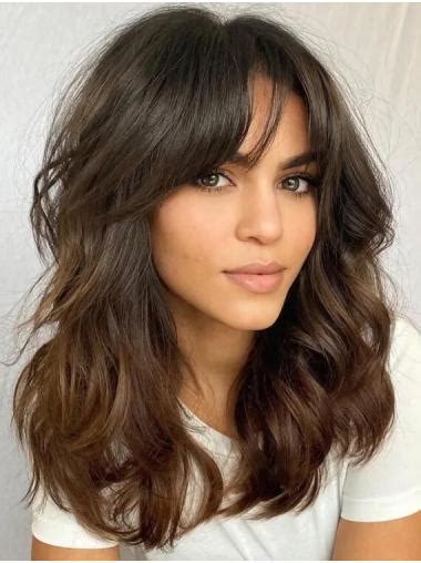 
Celebrities Lace Wigs Synthetic Wavy 14" Top Curtain Bangs Wigs 2025: VS Natural Hair