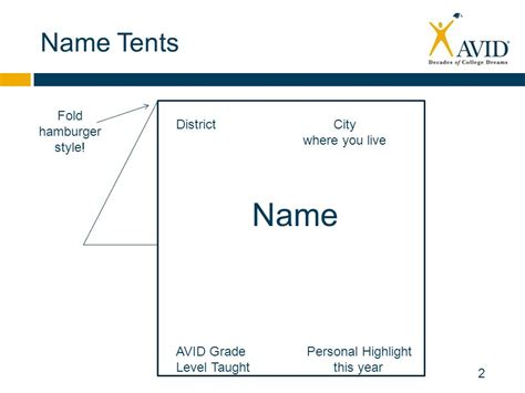 
Grab the Limelight with Avid Name Tent Template for Unforgettable Events
