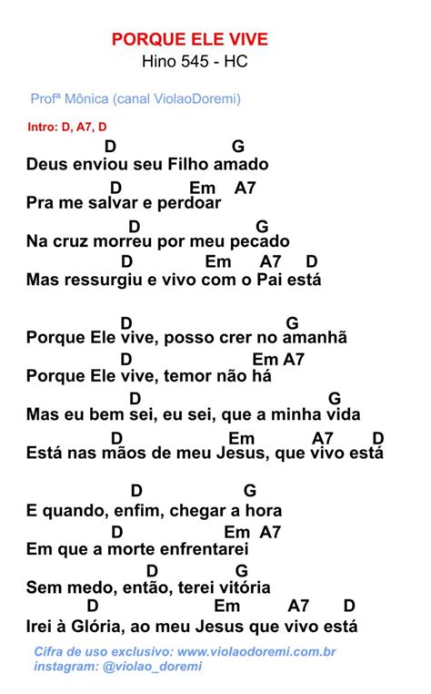 
Porque Ele Vive Cifra Simplificada: Guia Passo a Passo para Tocar o Hino