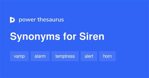 
Synonyms for Sirens: Unleash the Power of Siren Thesaurus for Compelling Writing
