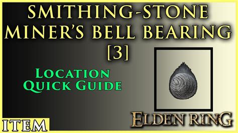 
Unlock the Secrets of Upgrading Your Weapons with the Smithing Stone Miner's Bell Bearing 3!
