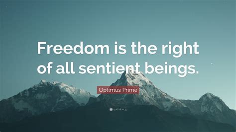 "Freedom is the Right of All Sentient Beings."