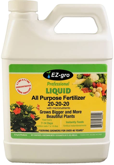 (1) Balanced Liquid Fertilizers: