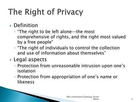 **1. Legal Definition of Privacy**