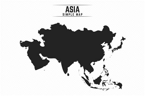 **Asia Map Black and White: A Window to a Vast and Diverse Continent**