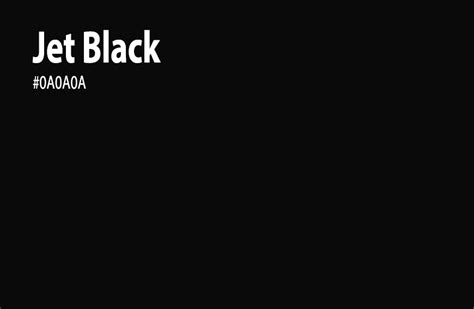 **Jet Black: The Color of Elegance, Mystery, and Power**