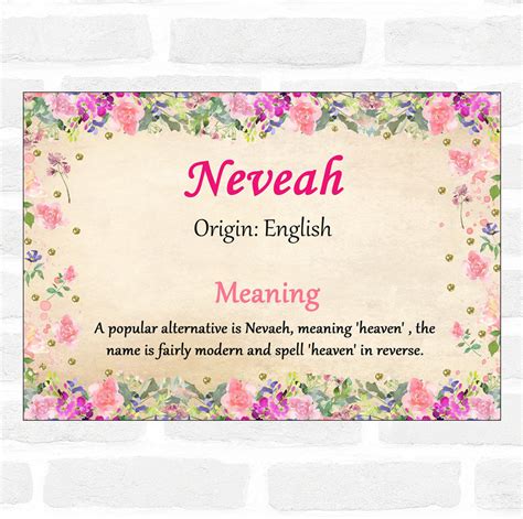 **Neveah: A Comprehensive Guide to the Name, Meaning, and Its Significance**