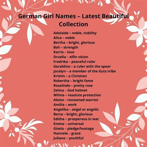 **Nostalgic Journey: Old Female Names in Germany During the 1960s**