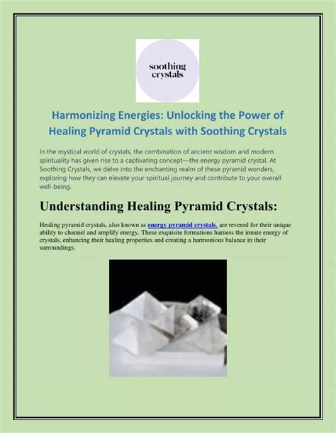 **Pyramid Crystals: Unlocking the Healing and Energy Amplification Potential**