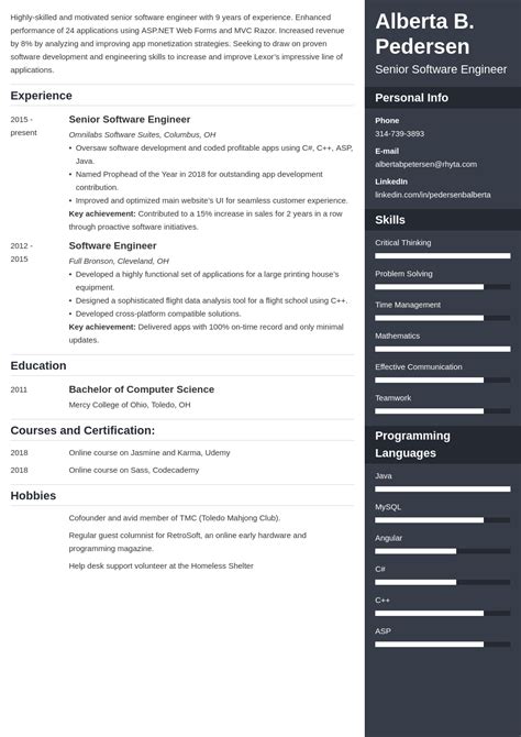 **Senior Software Engineer Resume: 10,000 Ultimate Guide**