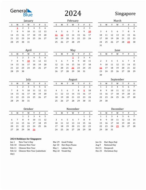 **Singapore Calendar 2024: A Comprehensive Guide to Public Holidays**