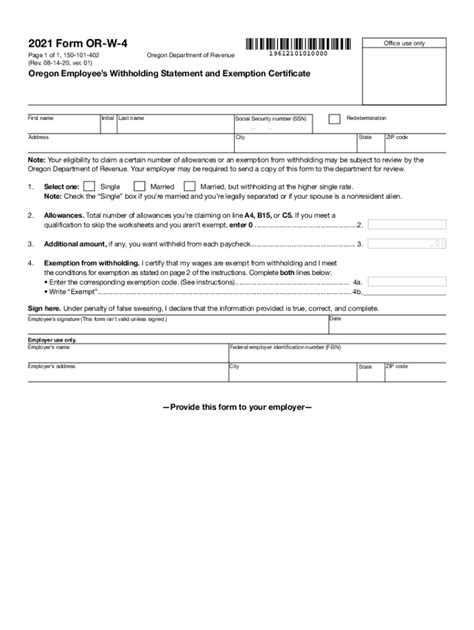 **State of Oregon W-4 Form: 4 Key Facts You Must Know**