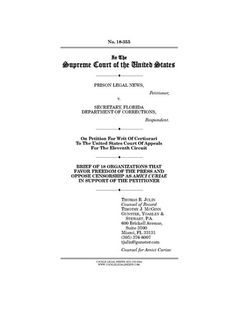 **Types of Amicus Curiae Briefs**
