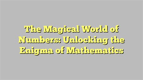 **Unlocking the Enigma of MSC Math: An Expansive Guide**