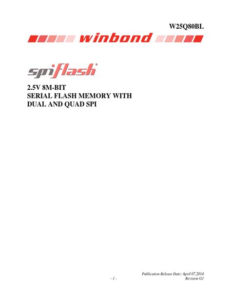 **W25Q80BLSNIG: A Comprehensive Guide to the Versatile Serial Flash Memory**