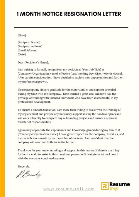 [100% Successful] Resignation Letter Template Singapore: 1 Month Notice (2025)