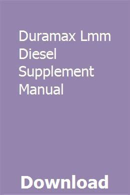 [Full Version] duramax diesel supplement manual lmm pdf 2009 PDF
