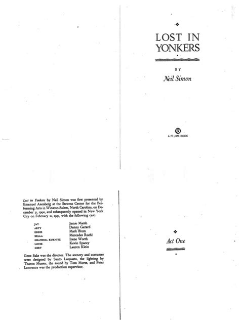 [Full Version] lost in yonkers full play script pdf Doc