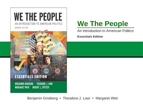 [Full Version] pdf benjamin ginsberg we the people an introduction to american politics 8th edition Doc