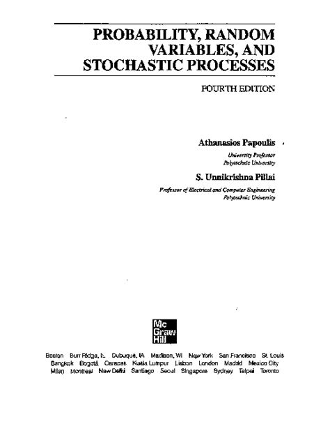 [Full Version] pdf probability random variables and stochastic 4th Doc