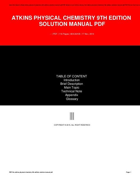 [Full Version] physical chemistry atkins solution manual 9th edition pdf Kindle Editon