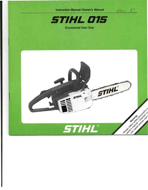 [Full Version] stihl 015 av chainsaw workshop manual free pdf Kindle Editon