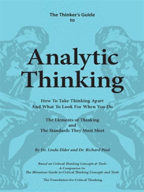 [Full Version] the thinkers guide to analytic thinking pdf free PDF