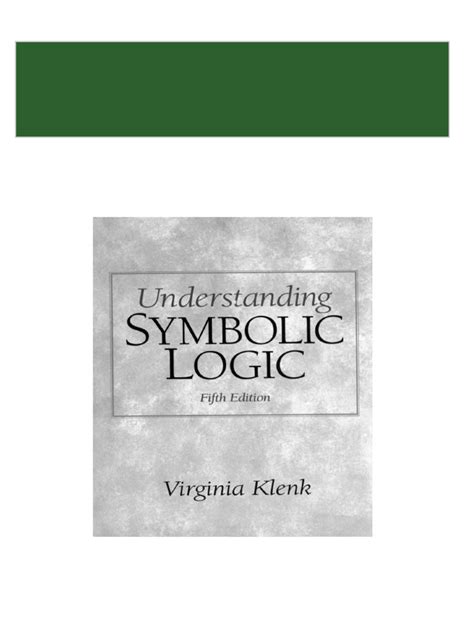 [Full Version] understanding symbolic logic 5th edition pdf free Kindle Editon