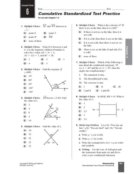 [PDF] Holt Geometry: Standardized Test Practice Geometry Doc