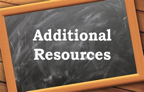    Additional Resources