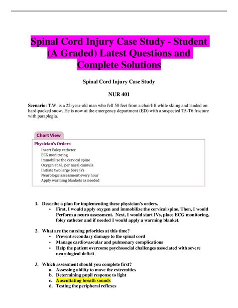 â€œBRAIN VS  SPINAL CORD: A DIRECTED CASE STUDY IN CNS INJURY Ebook Kindle Editon