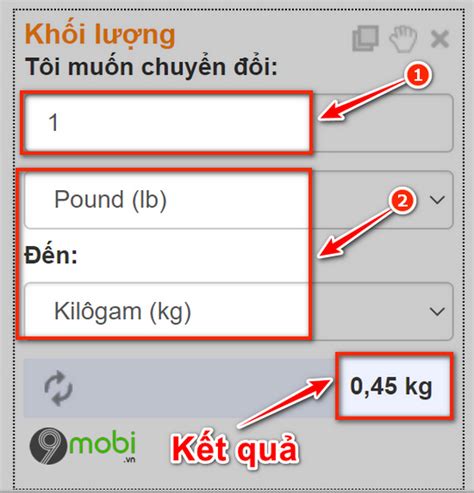 đổi kg sang pound