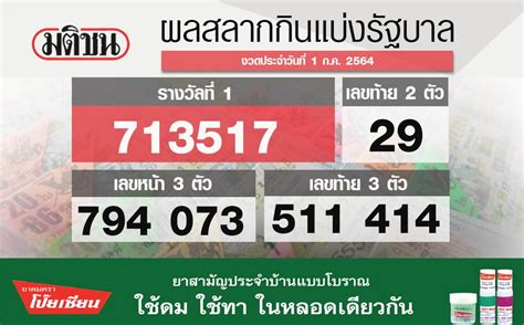 สลากกินแบ่งรัฐบาล 1 กรกฎาคม 2564: ตรวจผลหวย ย้อนหลัง ลุ้นรวยปลายฝน (Check Lottery Results for July 1st, 2021 and Reap Big Rewards!)