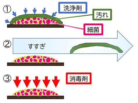 まずは洗浄と消毒から