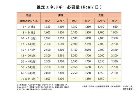 エネルギー必要量：