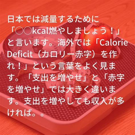 カロリー赤字: