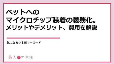 マイクロチップ装着のデメリット