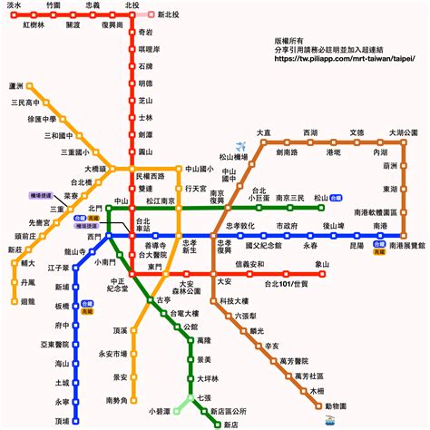 一、台北捷運路線圖介紹