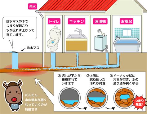 下水道システムの詰まり防止：