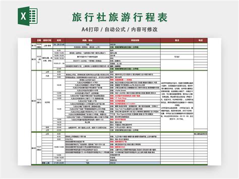 下載旅行社行程表的好處