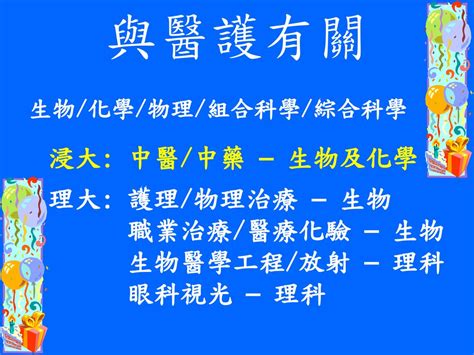 人文科學、社會科學、教育、商業、法律、工程、理科、醫護