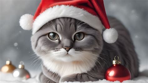 可愛い猫のクリスマス画像