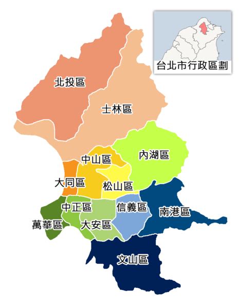 台北分區地圖：探索台北市的 12 大行政區