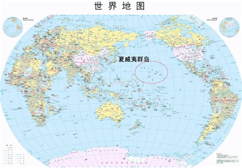 夏威夷 世界 地圖