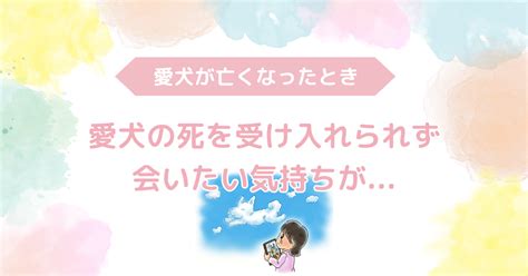 愛犬に再び会いたい？心を癒す方法と注意点