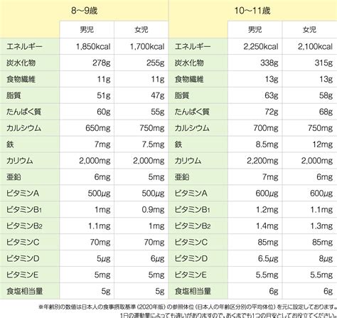 推奨栄養素: