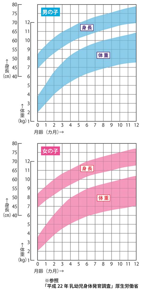 月齢別の理想体重