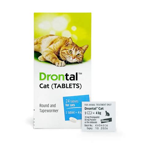 表 1：杜蟲藥 Drontal Plus 貓用驅蟲藥劑量指南