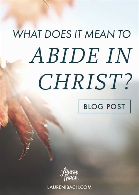  Abide In Christ to be Like Christ  Epub