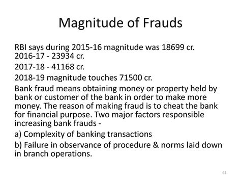  The Magnitude of Fraud 